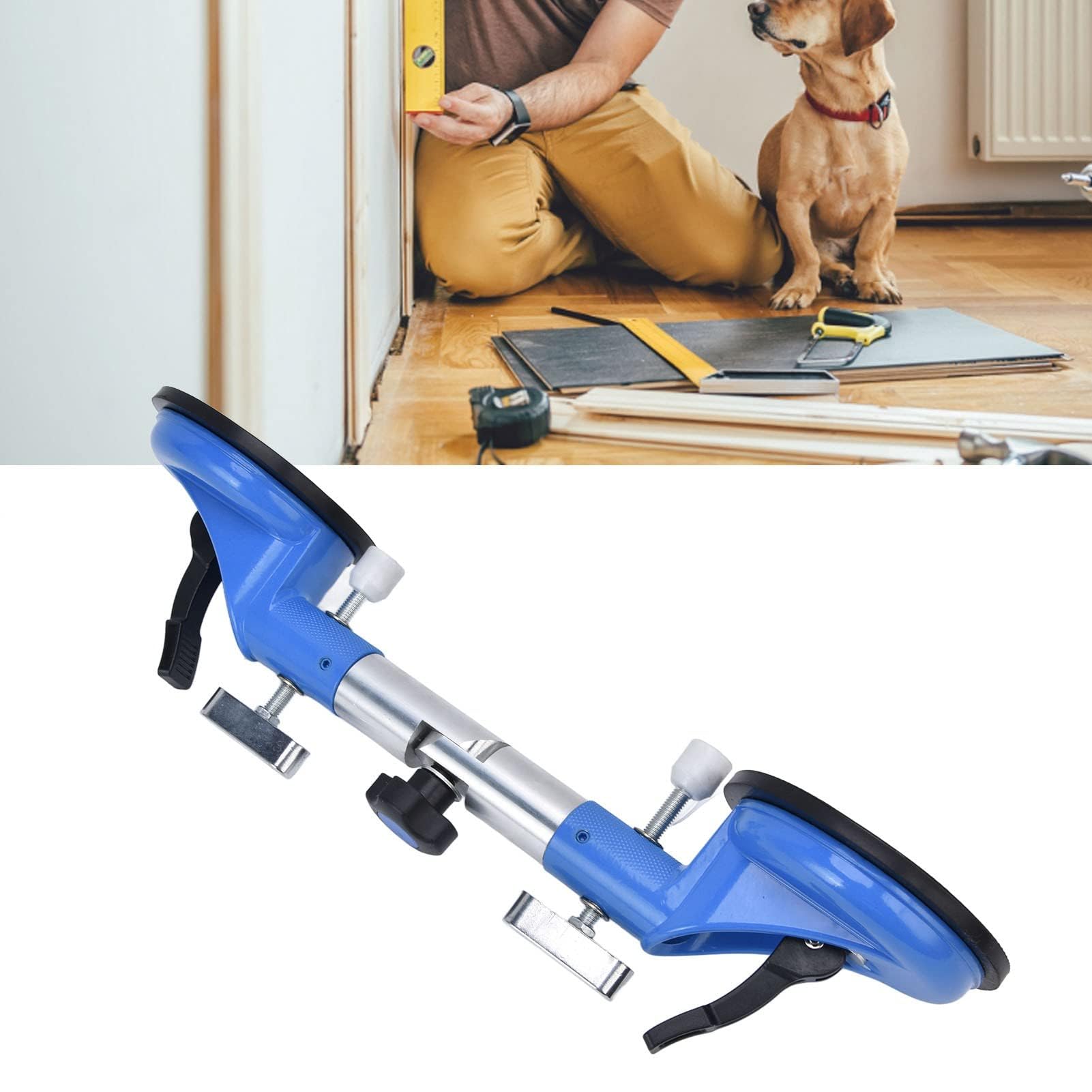 Ventosa de vidrio Extractor de Placa de Vacío Ajustable con Ventosa de Vidrio Extractor de Placa de Vacío con ángulo de Ventosa para Azulejos de Madera