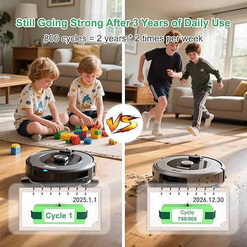 Miniatura 5 de melasta Batería de iones de litio de 14.8 V 5200 mAh compatible con Roomba 980 960 985 690 801 805 850 860 870 880 890 891 895 770 780 790 640 6520