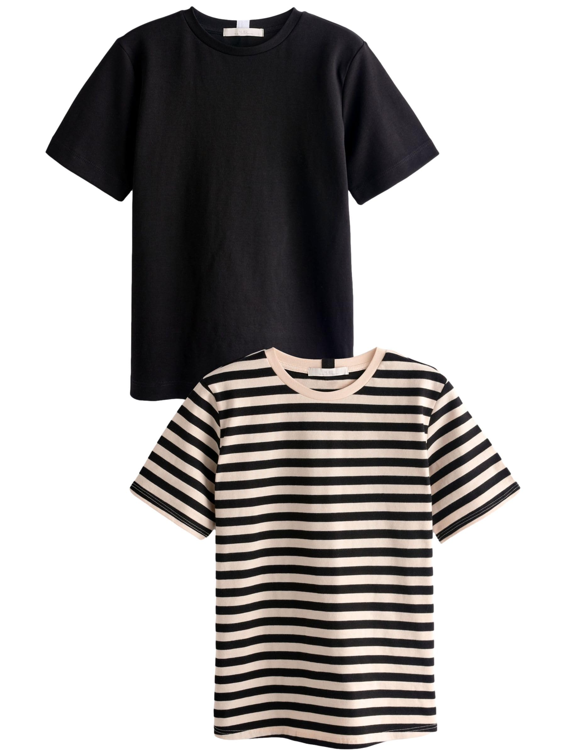 NEXT Damen T-Shirts in Schwerer Qualität, 2er-Pack