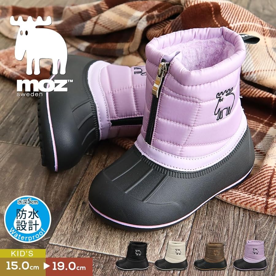 Amazon | [セレブル] moz モズ スノーブーツ キッズ 防水 ショート