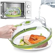 Clear Microwave Splatter Cover with Handle and Water Storage Box | Microwave Cover for Food,10 Inch Plate Covers, Kitchen Gadgets and Accessories, House Essentials for New Home Gifts