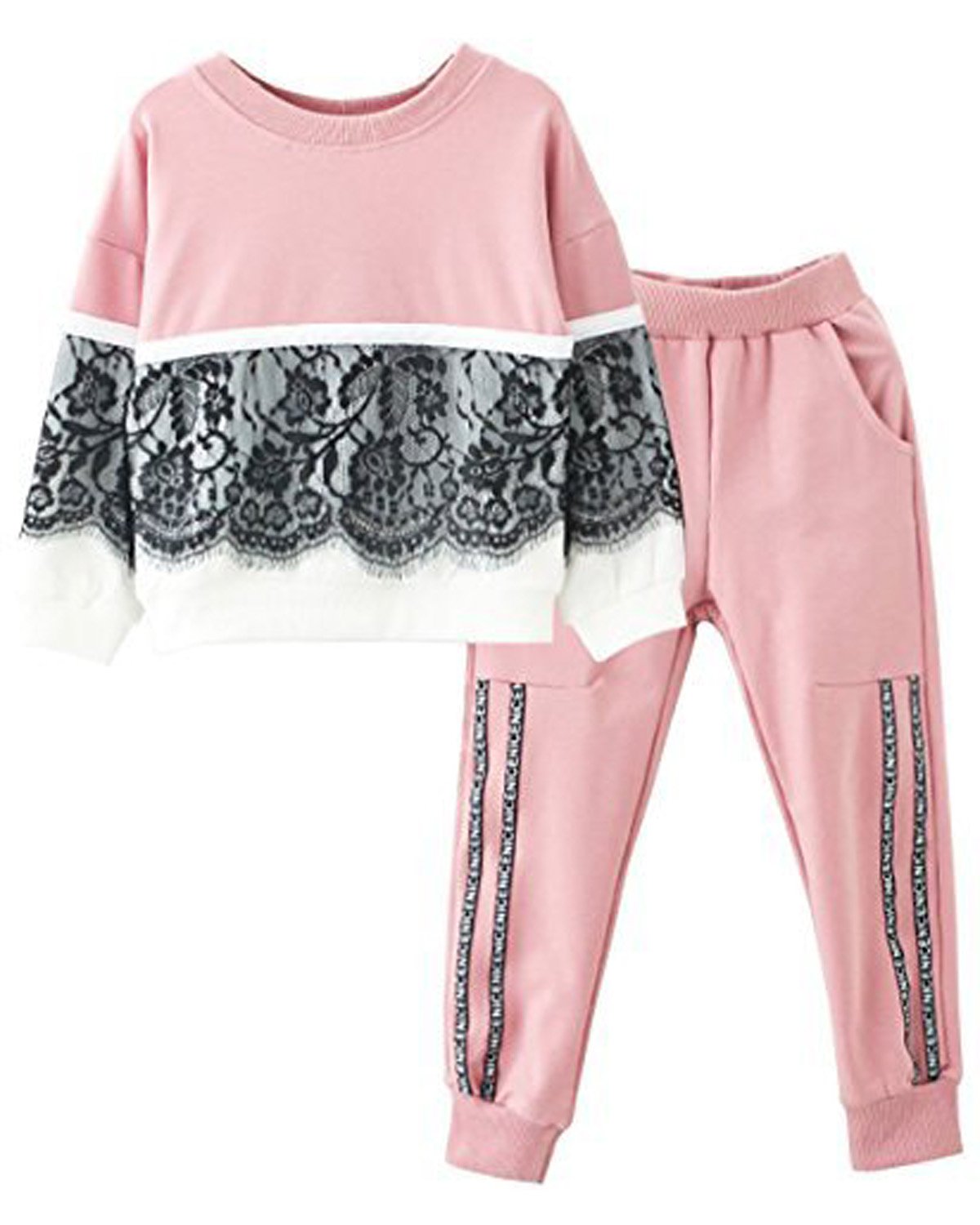 Little Girls Cute Long Sleeve Top & Pant Clothes Set