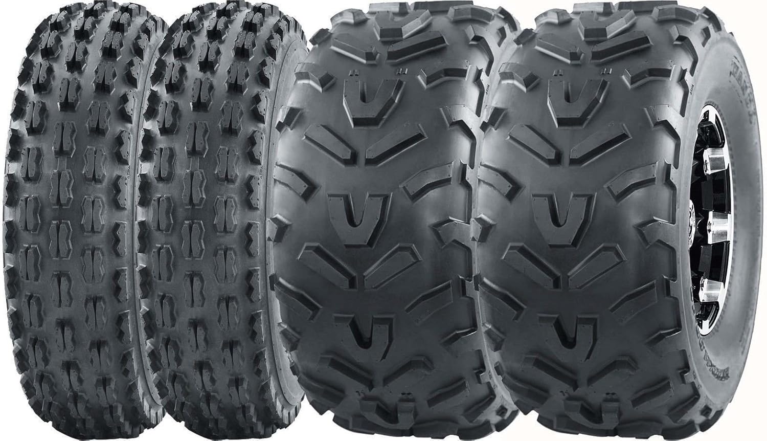 WANDA Set 4 Sport ATV tires 22x7-10 22x7x10 Front & 22x11-10 22x11x10 Rear
