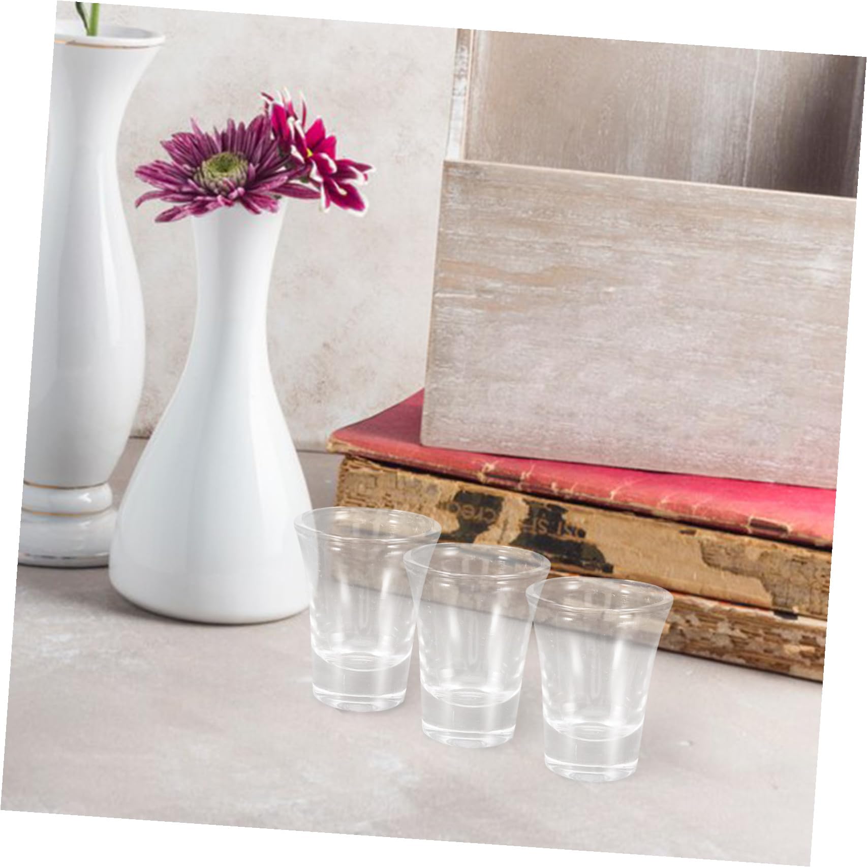 Verres à Shot de Saké 15 Ml en Verre Robuste Transparent, Mini-calices de Communion pour Cérémonies Religieuses à Domicile, Ensemble 24 Pièces Portables pour Dégustation et Usage