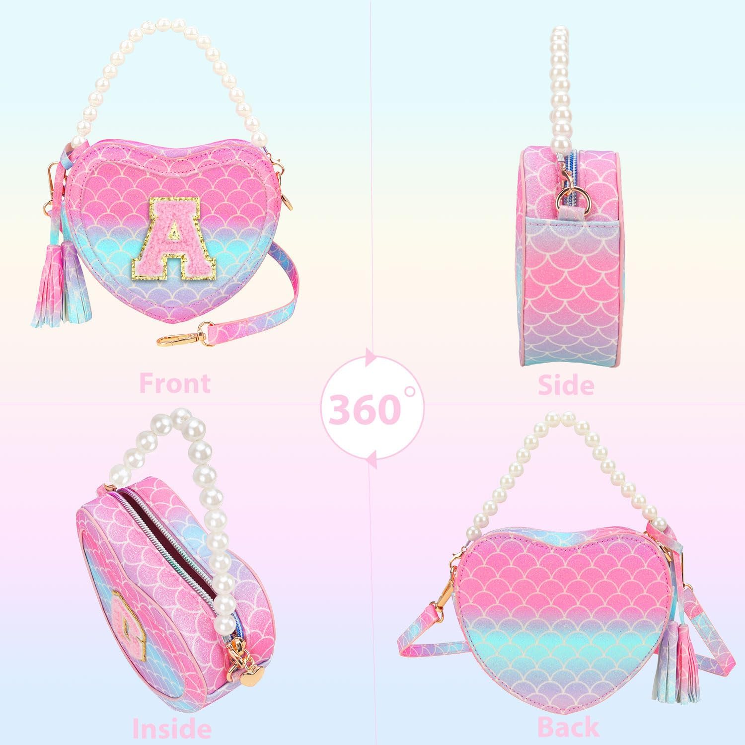 幼児 女の子 ギフト キッズパース - ガールズ ハート パース ガールズ クロスボディ バッグ 幼児 パース 誕生日プレゼント