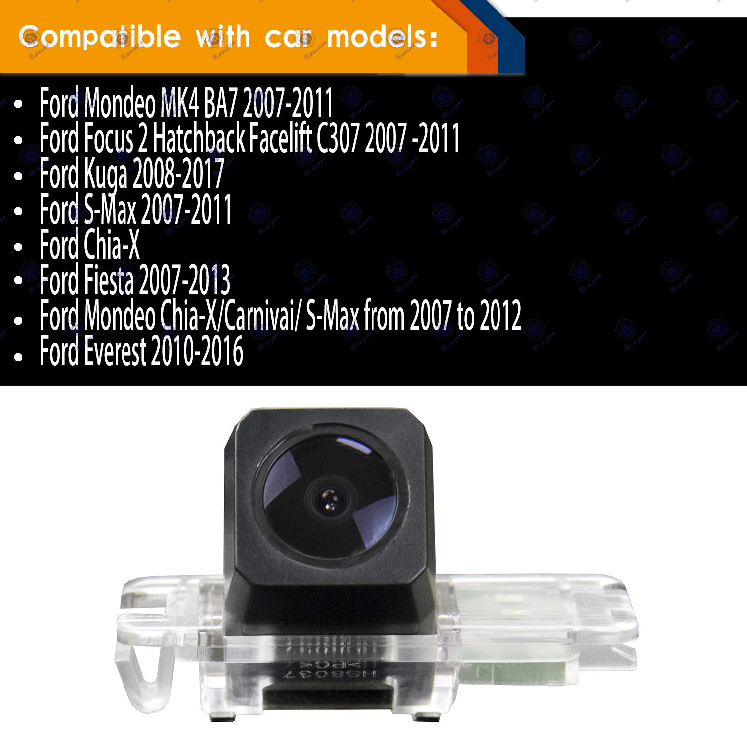Kalakus Auto achteruitrijcamera kentekenplaatverlichting HD CCD