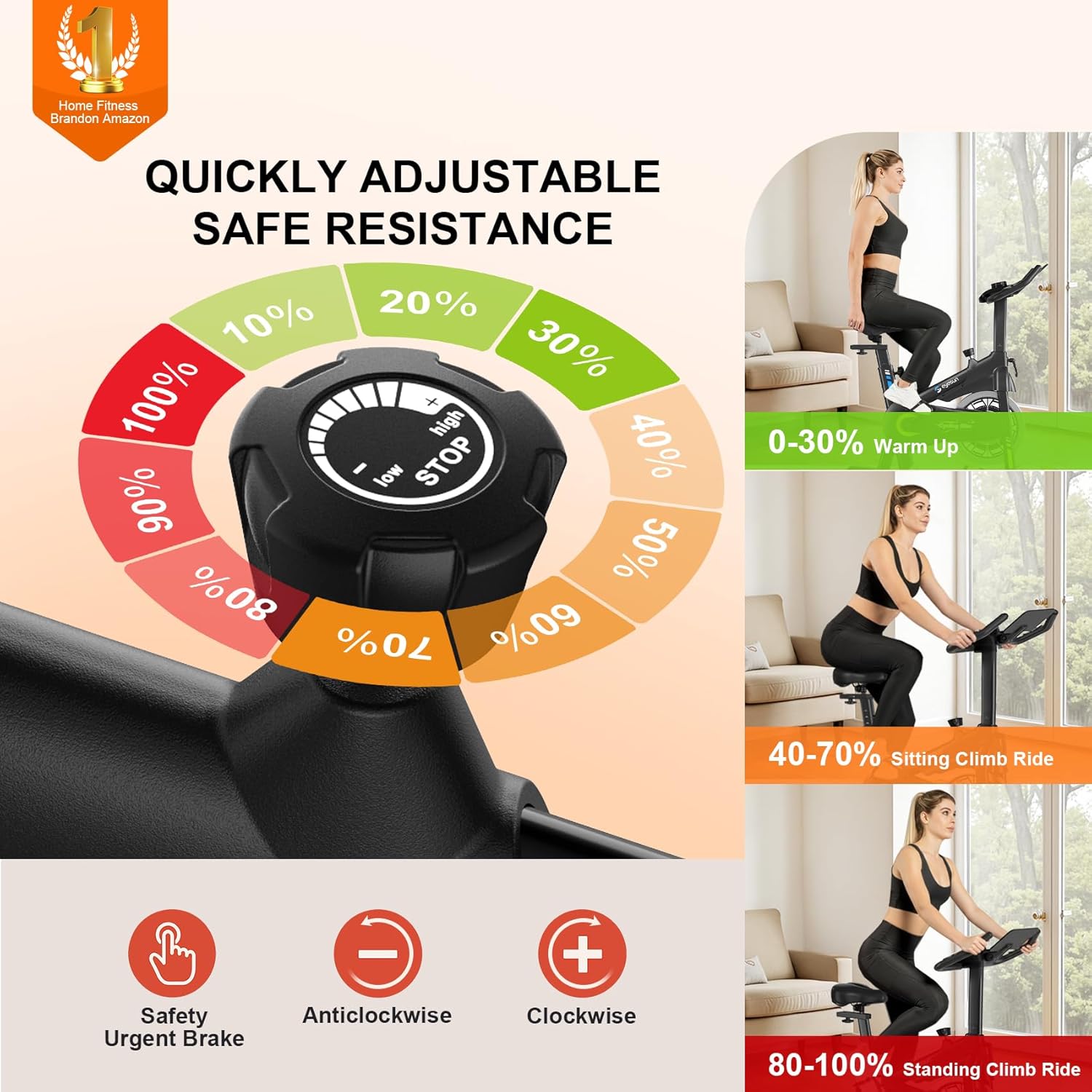 Adjusting the seat height and position on the EYESUN Indoor Home Spin Bike.