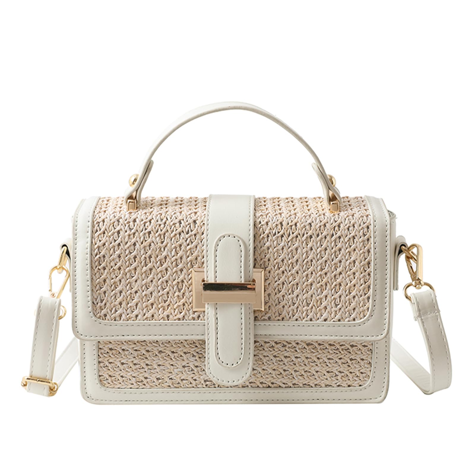 Extolove Summer Straw Crossbody Bags for Women Trendy Woven Beach Bag Straw Clutch Purse Vacation Handbags