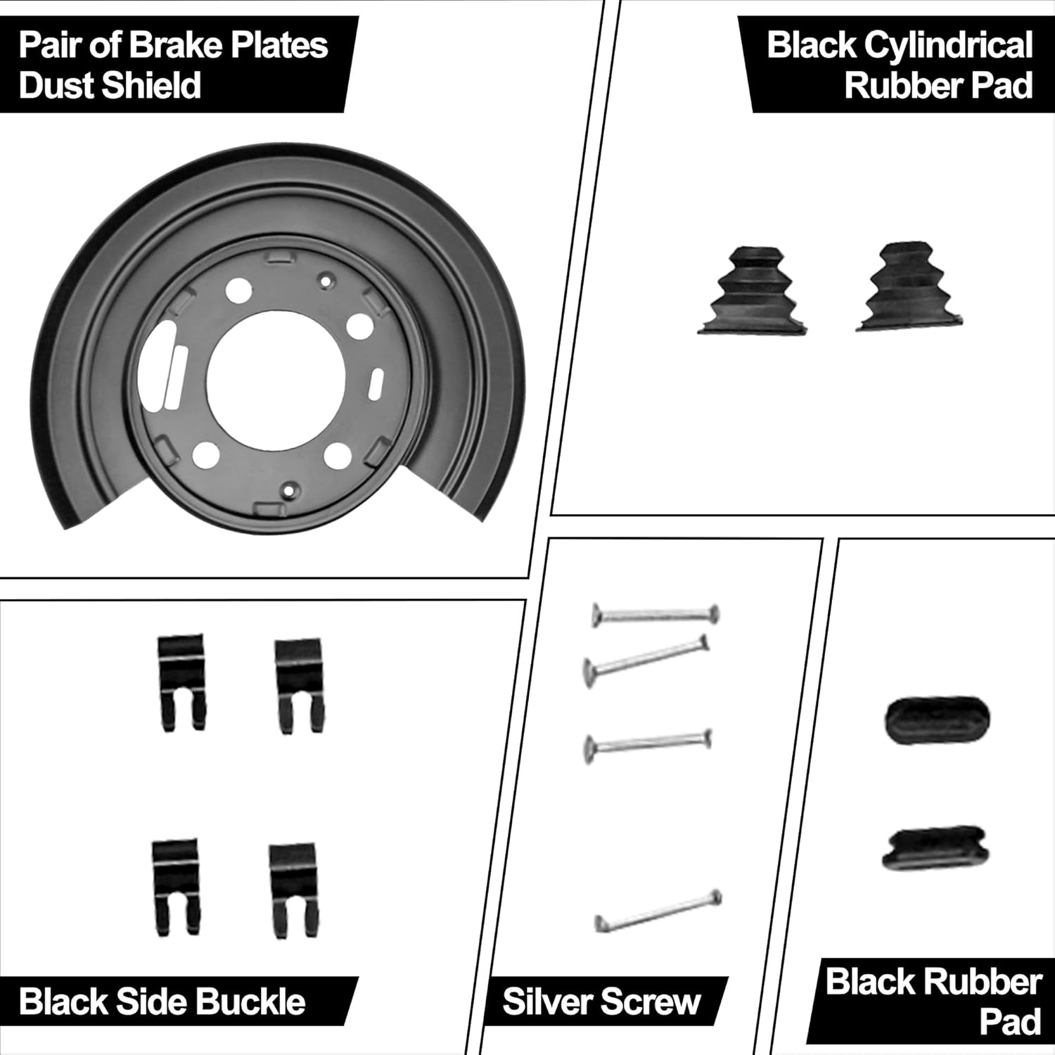 924-212 Rear Brake Dust Shield Backing Plates For 2000-2005 Ford Excursion For 1999-2010 Ford F250 Super Duty For 1999-2015 Ford F350 Super Duty For 2011-2014 Ford F450 4C3Z-2209-AA
