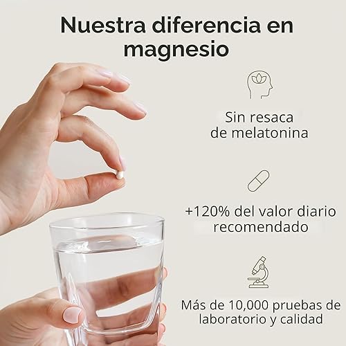 Miniatura 4 de BIOptimizers Suplemento Magnesium Breakthrough con 500mg - 7 Formas de Magnesio: Glicinato, Malato, Citrato y Más - Apoyo Natural para el Sueño