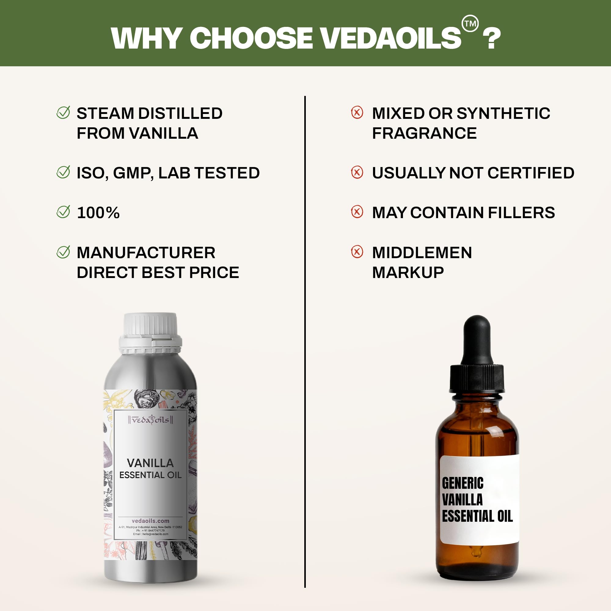 VedaOils Vanilla Essential Oil for Skin and Hair 100ml – Pure & Natural Vanilla Essential Oil for Diffusers, Home Fragrance, Candle & Soap Making and Aromatherapy - Image 5 thumbnail