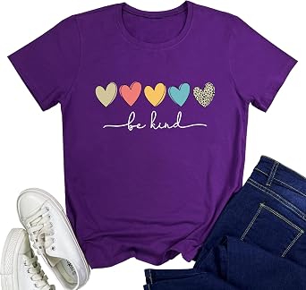 LOOKFACE Women Graphic T Shirts Cute Soft Tees