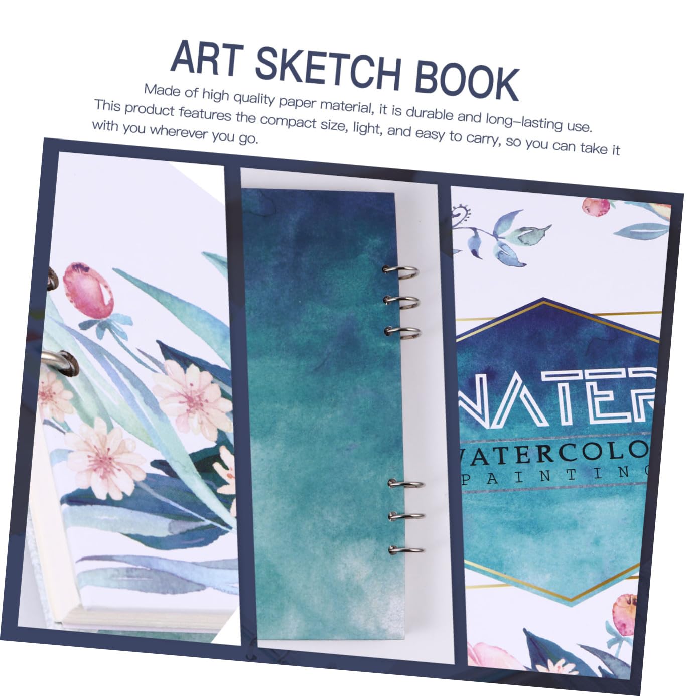 Garneck 1pezzi Quaderno Per Schizzi Per Studenti Carta Da Disegno Durevole Libro Per Pittura Copertina Rigida Colorata e Anelli Punti