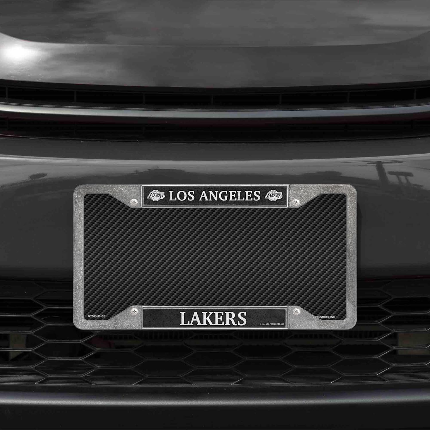 Rico Industries NBA Basketball Pewter License Plate Frame 12" x 6"
