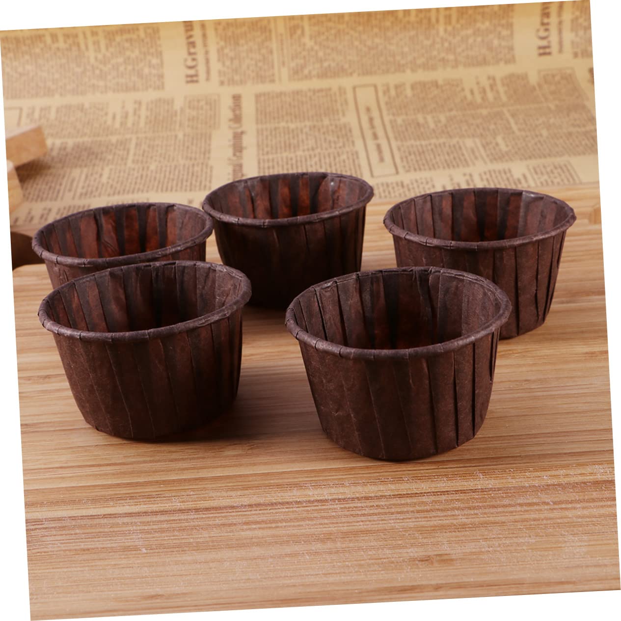 MAGICLULU 300pièces Caissettes à Muffins Papier Chocolat Doublures De Cupcakes Anti-adhésives Accessoires De Pâtisserie Pour Gâteaux Et Desserts