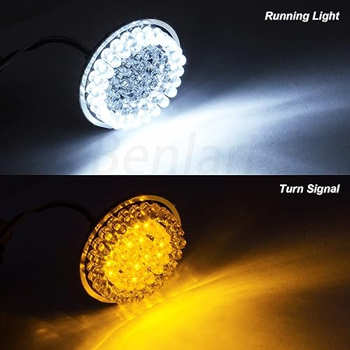Miniatura 5 de Benlari Luces LED direccionales delanteras 1157, bombillas intermitentes compatibles con Harley Davidson Dyna Softail Sportster Touring Street Glide