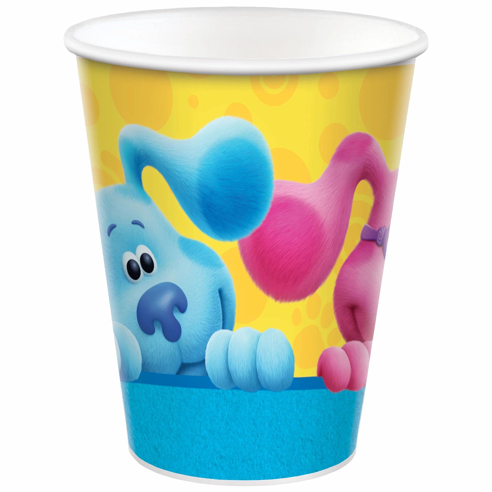 Amscan Blue's Clues Birthday Baby Shower Party Supplies Bundle includes 16 Paper Cups and 1 Dinosaur Sticker Sheet