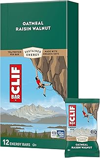 CLIF BAR - 에너지 단백질 바 - 오트밀 건포도 월넛 - 유기농 귀리로 제작 - 에너지 바 - GMO 프리 - (1개) | 자전거 핸들바