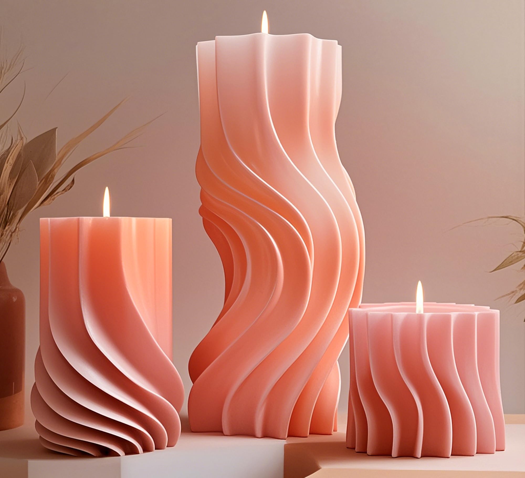 Zylinder-Kerzenformen, Formen para Velas, 3 Stück, Kerzenformen zur Kerzenherstellung, Stumpenkerzenform, Zylinderkerzenformen zur Herstellung von Kerzen (Zylinder)