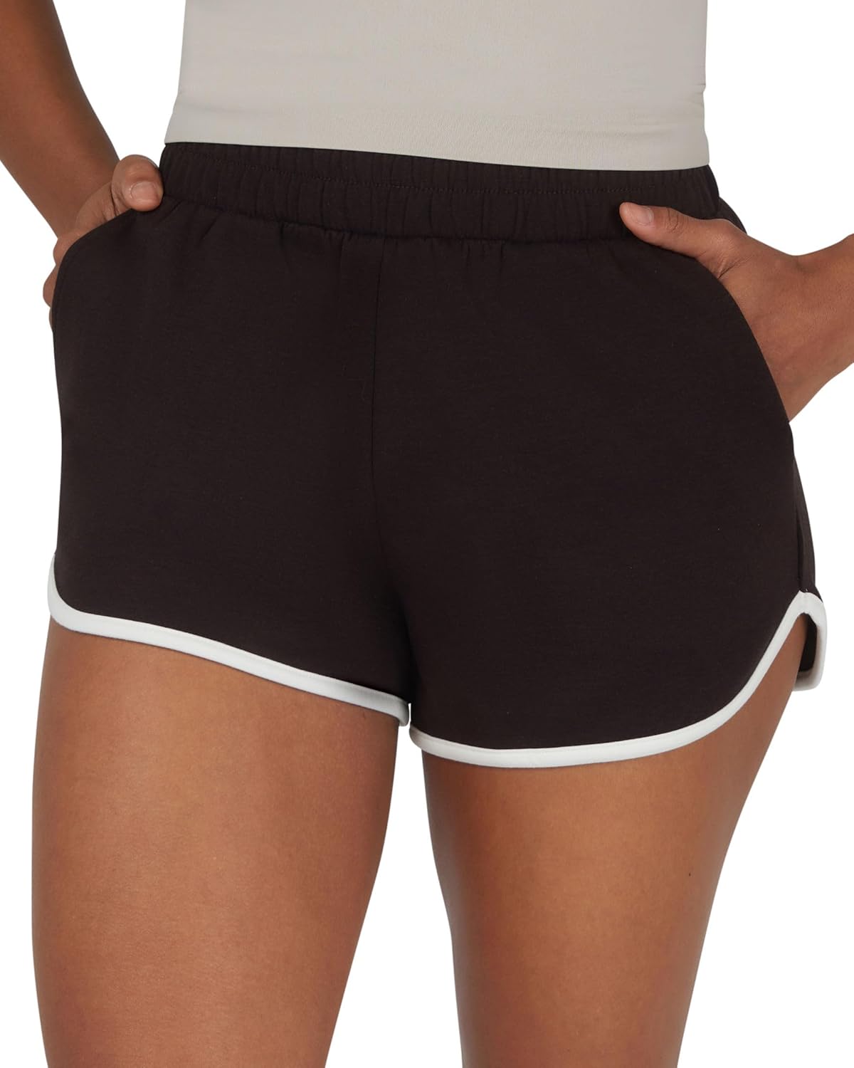 90 Degree By Reflex Ultra Soft Tulip Hem Short 2 Pack Lounge Relaxed Fit Active Pocket Shorts for Women - Image 2