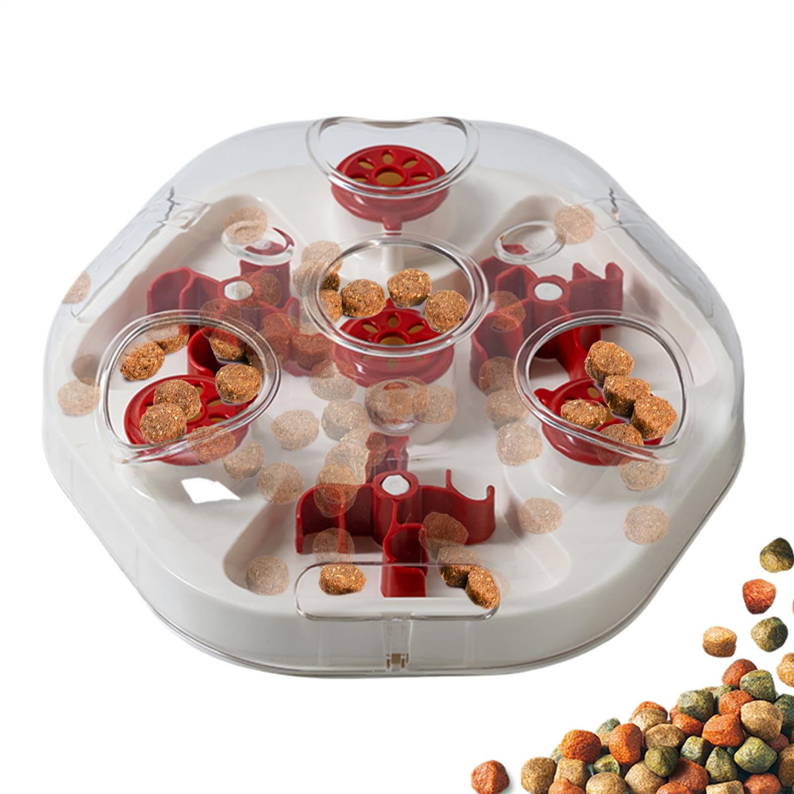 Puzzle per cani, gioco con alimentazione lenta con fori per snack, giocattolo dispenser per cani, per addestrare la dentizione masticare, giocare a casa, dalla noia e stimolazione mentale