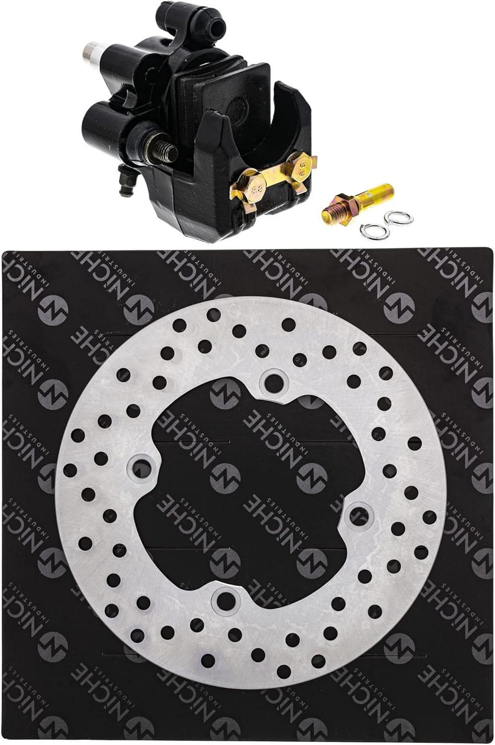 NICHE Rear Right Break Rotor Caliper Kit for Arctic Cat Suzuki Kawasaki KFX400 400 DVX Quadsport Z400 3406-079