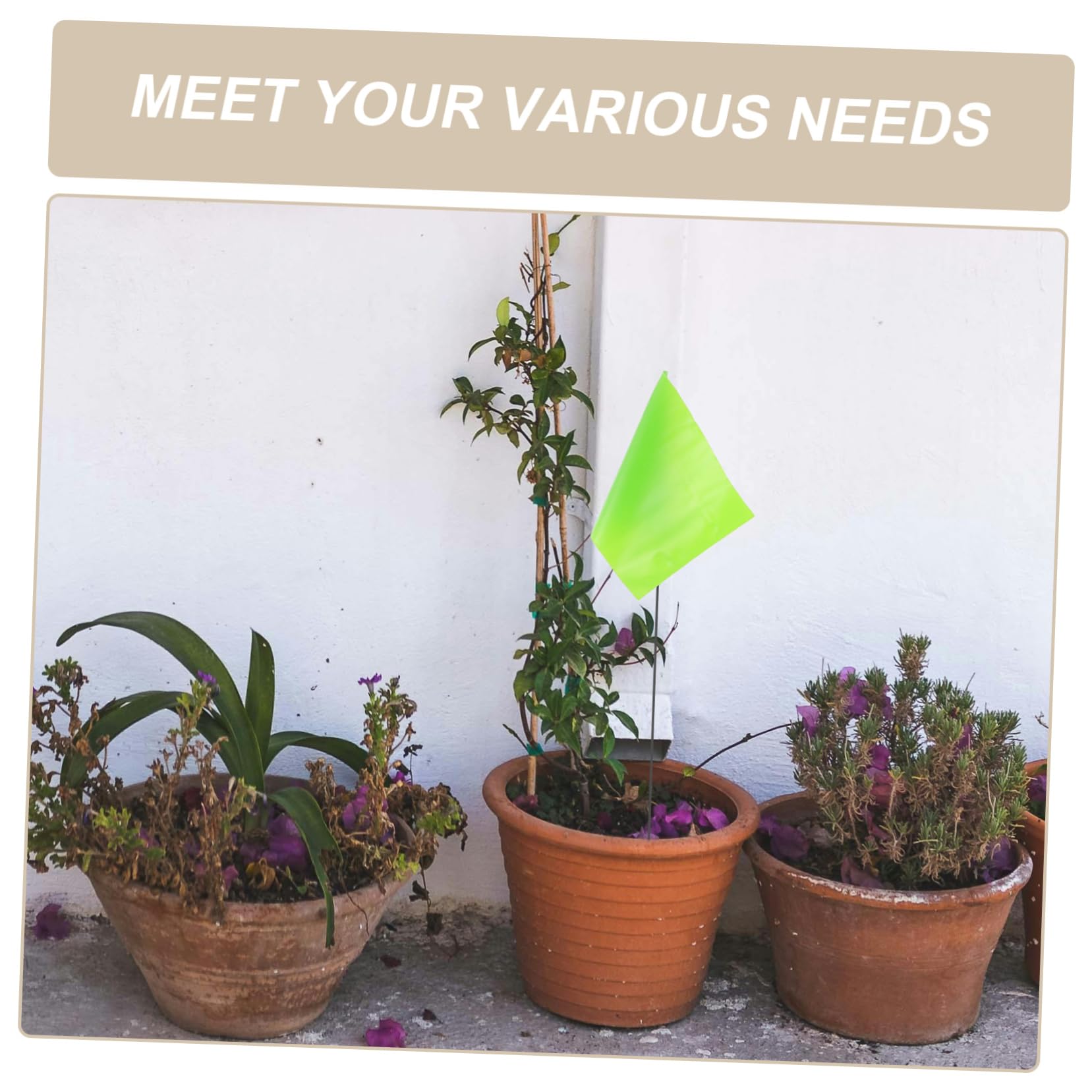 2 Set Bandierine in Poliestere Segnalazione Terreno Per Irrigazione E Marcatura Piccole Bandiere Resistenti E Visibili Per Esterni Per Giardinaggio E Allaperto 50 * 2