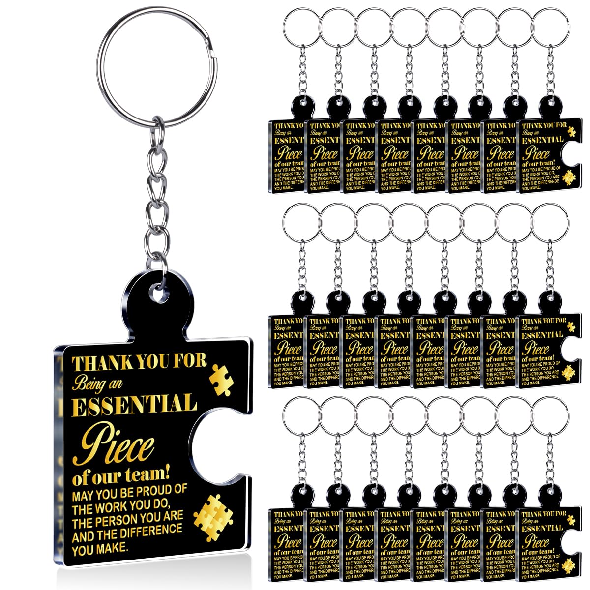 Team Appreciation Gifts Bulk Thank You Keychains for Coworkers