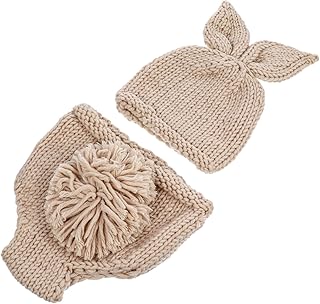 KICHOUSE 1 Conjunto De Suéter Roupas De Malha Terno Kit De Crochê Roupa De Ensaio Fotográfico Para Recém-Nascido De Noel Adereços De Fotografia Para Recém-Nascidos Adereços