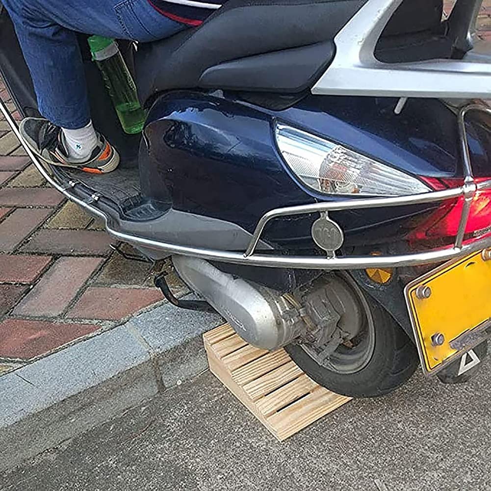 Rampe per cordoli in legno massello, rampe per soglia da 7-15 cm, portatile, antiscivolo, per garage, veranda, capannone, bacino di carico, vialetto di accesso e sedia a rotelle marciapiede