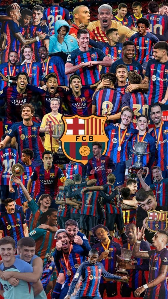 RAINFIRE CREATION FC Barcelona Poster - 12x18 inch Wall Poster 170 GSM Paper | Home & Office Decoration | Gloss Finish Unframed Poster RCP1230