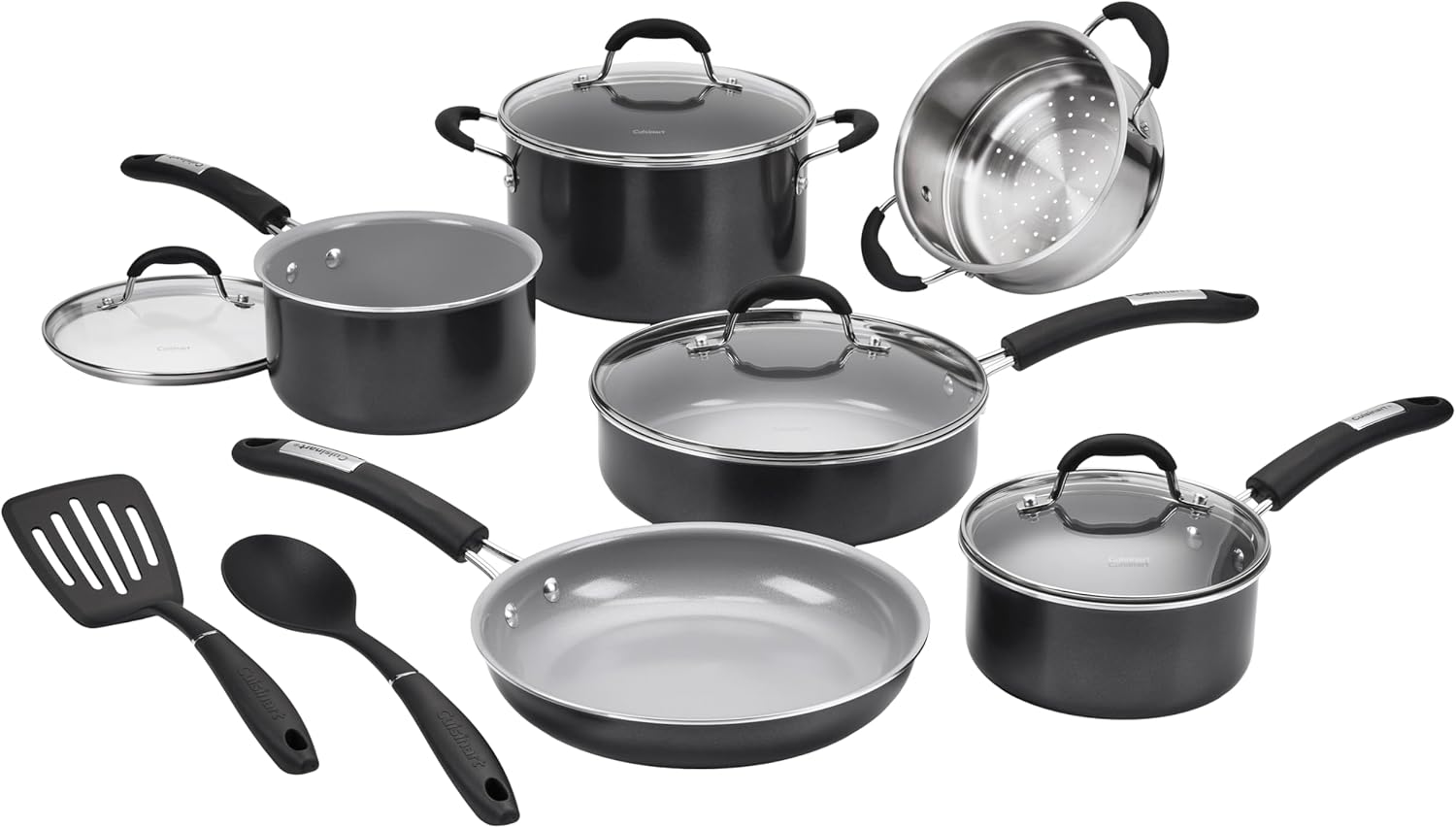 Cuisinart 12-Piece Nonstick Ceramic Cookware Set, 35C-12BK Cuisinart 12-Piece Nonstick Ceramic Cookware Set, 35C-12BK