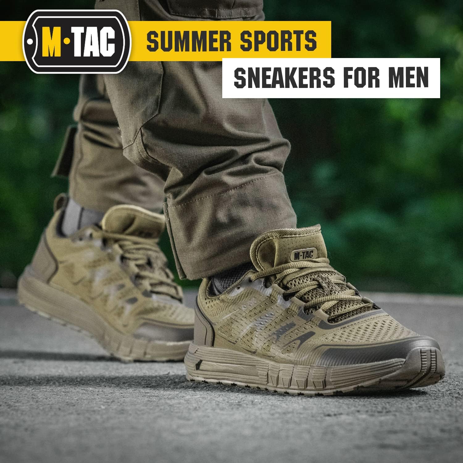 M-Tac Tactical Sneakers for Men – Lightweight Breathable Mesh Hiking & Training Shoes, Non-Slip EVA Sole, Durable Outdoor Walking Shoes for Hot Weather