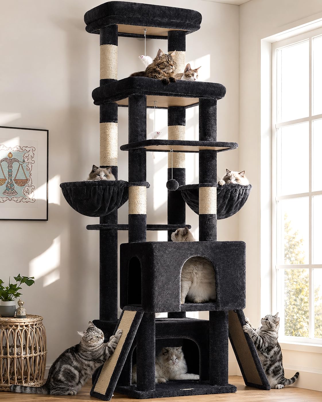 Photo 1 of Globlazer Heavy Duty Cat Tree (78 inch, Dark Grey)