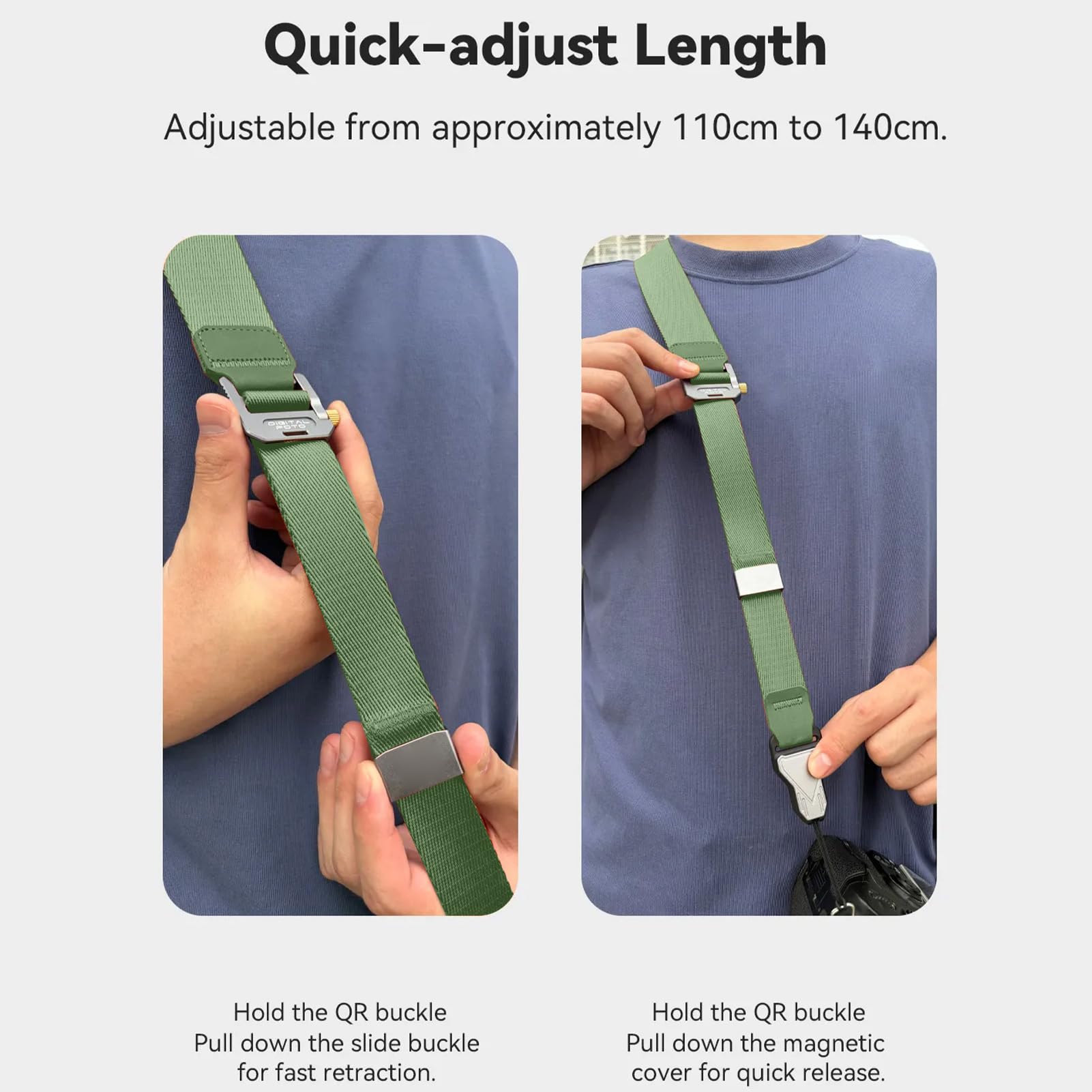 Tracolla per Fotocamera/collo/Polso/tracolla, Connettore Magnetico Sicuro a Sgancio Rapido, Cinghia da Polso Regolabile per Fotocamere DSLR Mirrorless