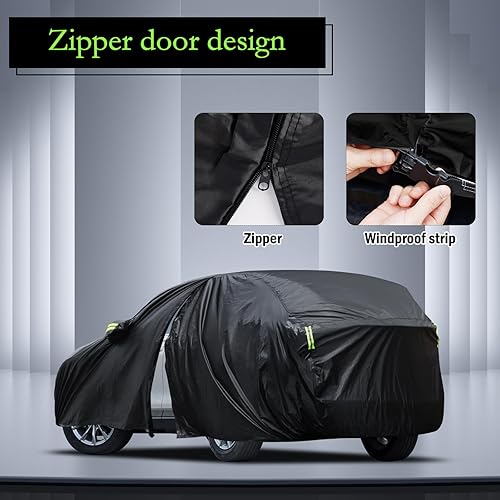 Miniatura 3 de Migaven - Funda de coche personalizada, impermeable para todo tipo de clima, funda exterior completa, protector de lluvia, sol, nieve con cremallera