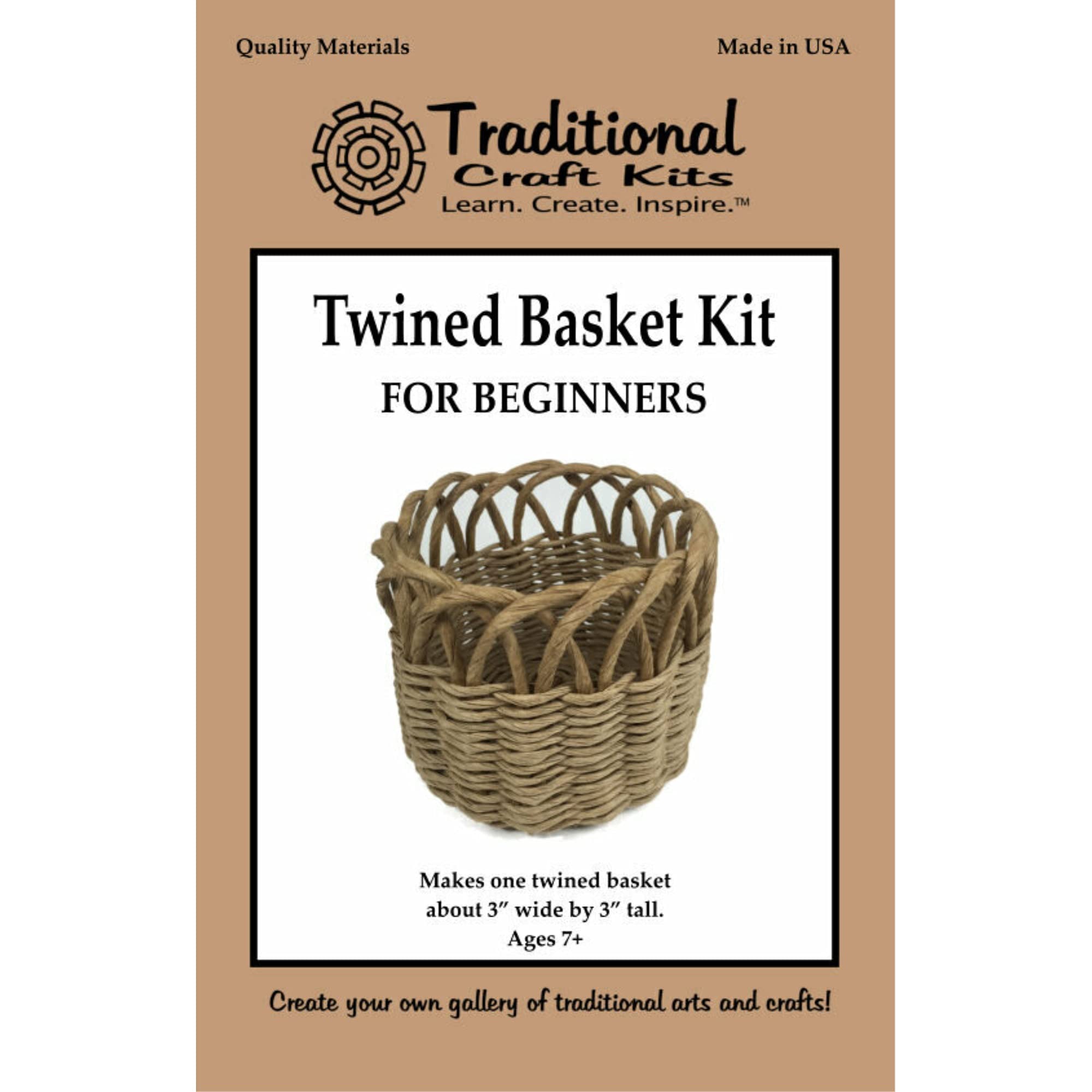 Traditional Craft Kits Twined Basket Kit for Beginners