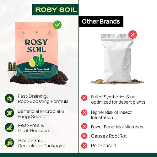 Miniatura 26 de Rosy Soil - Tierra para plantas de interior, mezcla orgánica enriquecida con biocarbón estimulante de raíces para plantas de follaje, flores, Planta