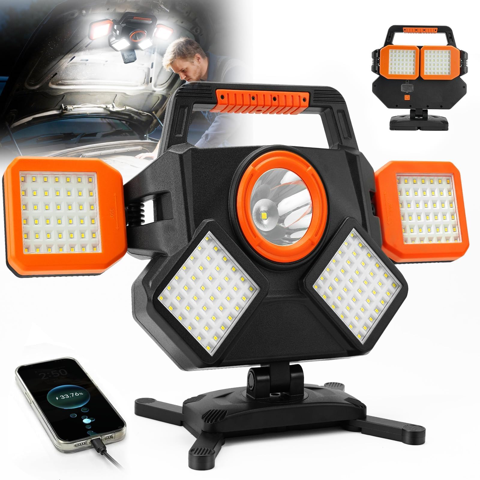 sideking projecteur led rechargeable