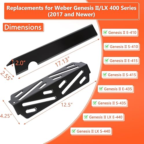 Miniatura 74 de Barras aromatizantes Genesis II y deflector de calor Genesis II para Weber GS4 Genesis II 300 ii E-310 E310 ii E-315 ii E-335 ii S-335 ii se-335
