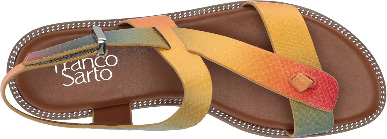 Franco Sarto Women's Glenni Sandal 7.5 Multi