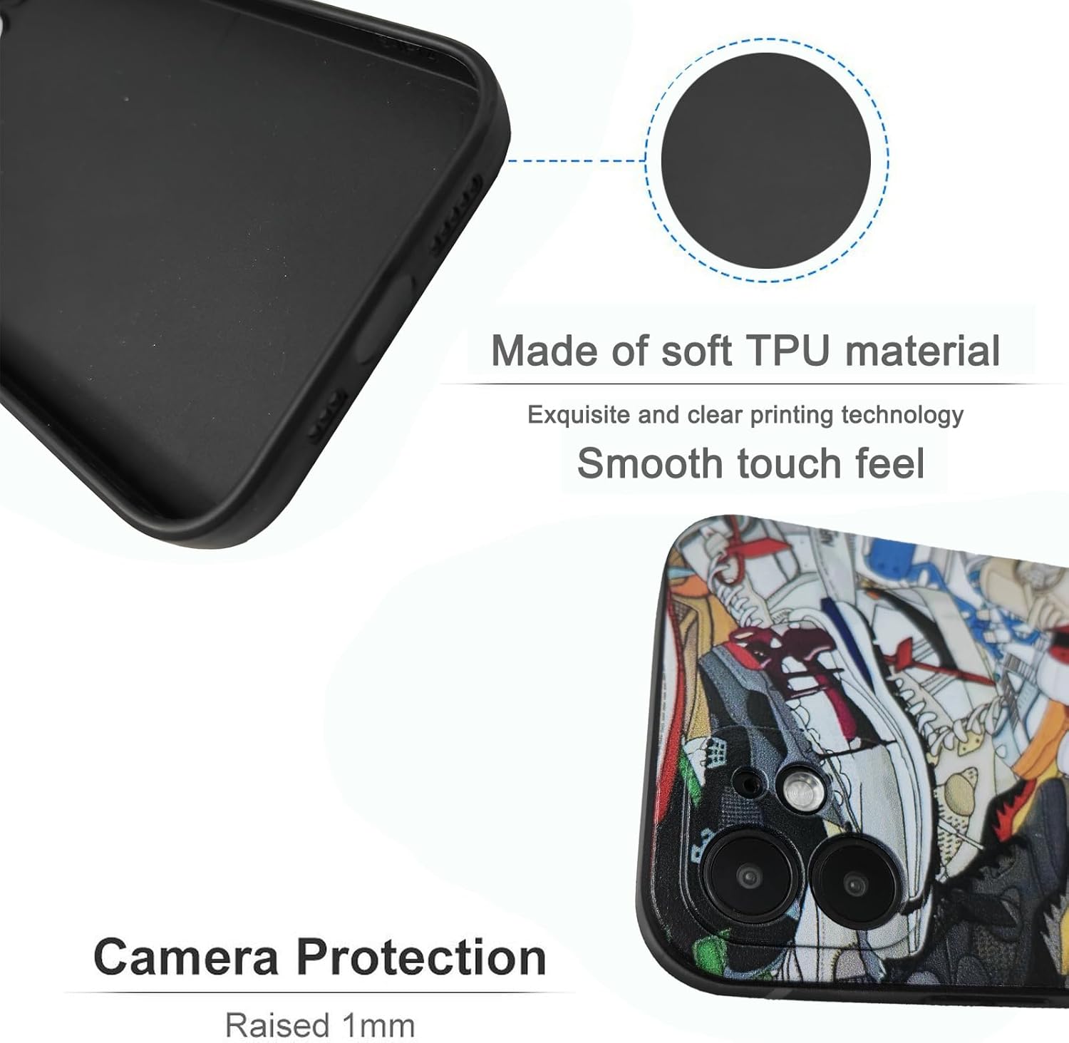 Compatible for iPhone 11 case Cool iPhone 11 Phone Cases Shockproof Protective Basketball Sneaker Design Soft Silicone Protection Phone Cover for Men Women Boys Girls 6.1 inch - Image 5