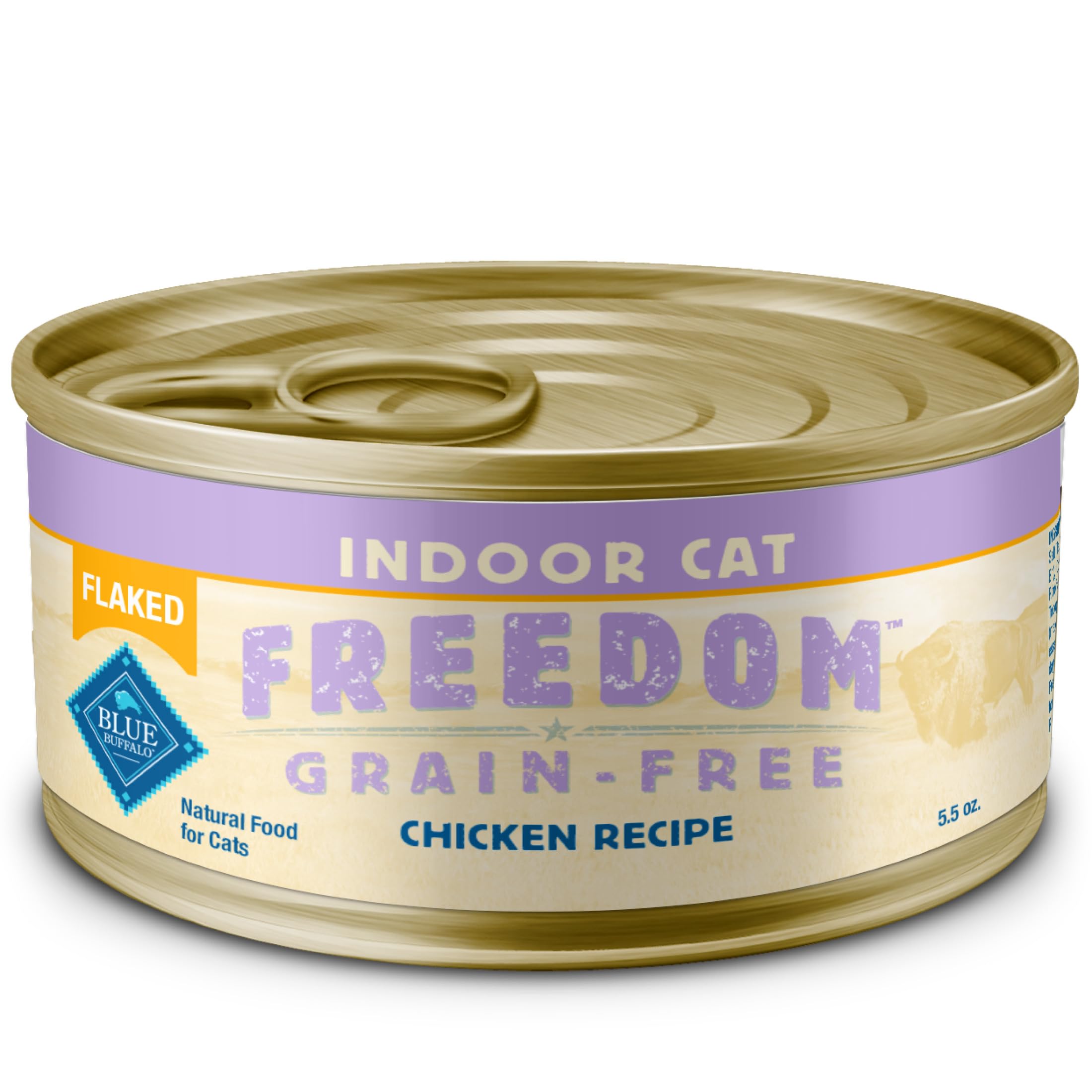 Blue Buffalo Freedom Grain-Free Adult Wet Cat Food, Complete & Balanced Nutrition for Indoor Cats, Made with Natural Ingredients, Flaked Chicken