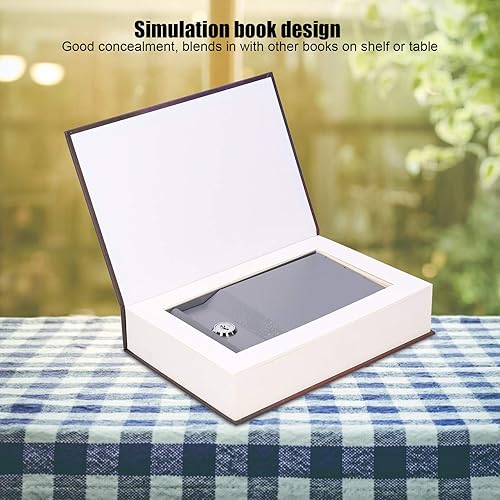 Miniatura 2 de Garosa Libro portátil de papel real con compartimento secreto oculto para dinero en efectivo, tarjetas bancarias, joyas con 2 llaves de 8.7 x 6.0 x