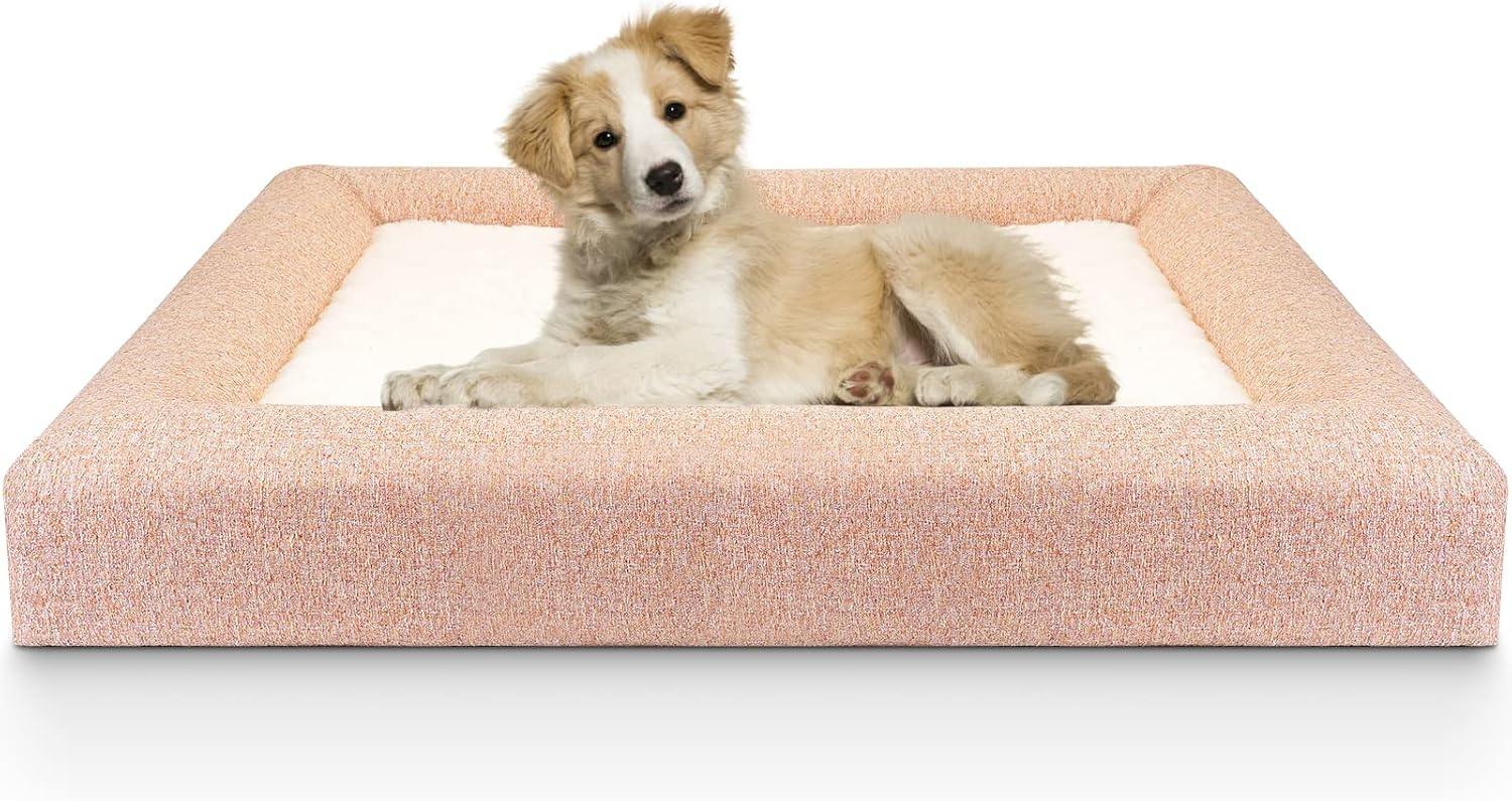 Bolux Orthopedic Dog Bed, 31"x28" Memory Foam Pet Bed for Small, Medium, Large Dogs and Cats, Comfort Sofa Dog Bed, Soft Dog Cat Kennels…