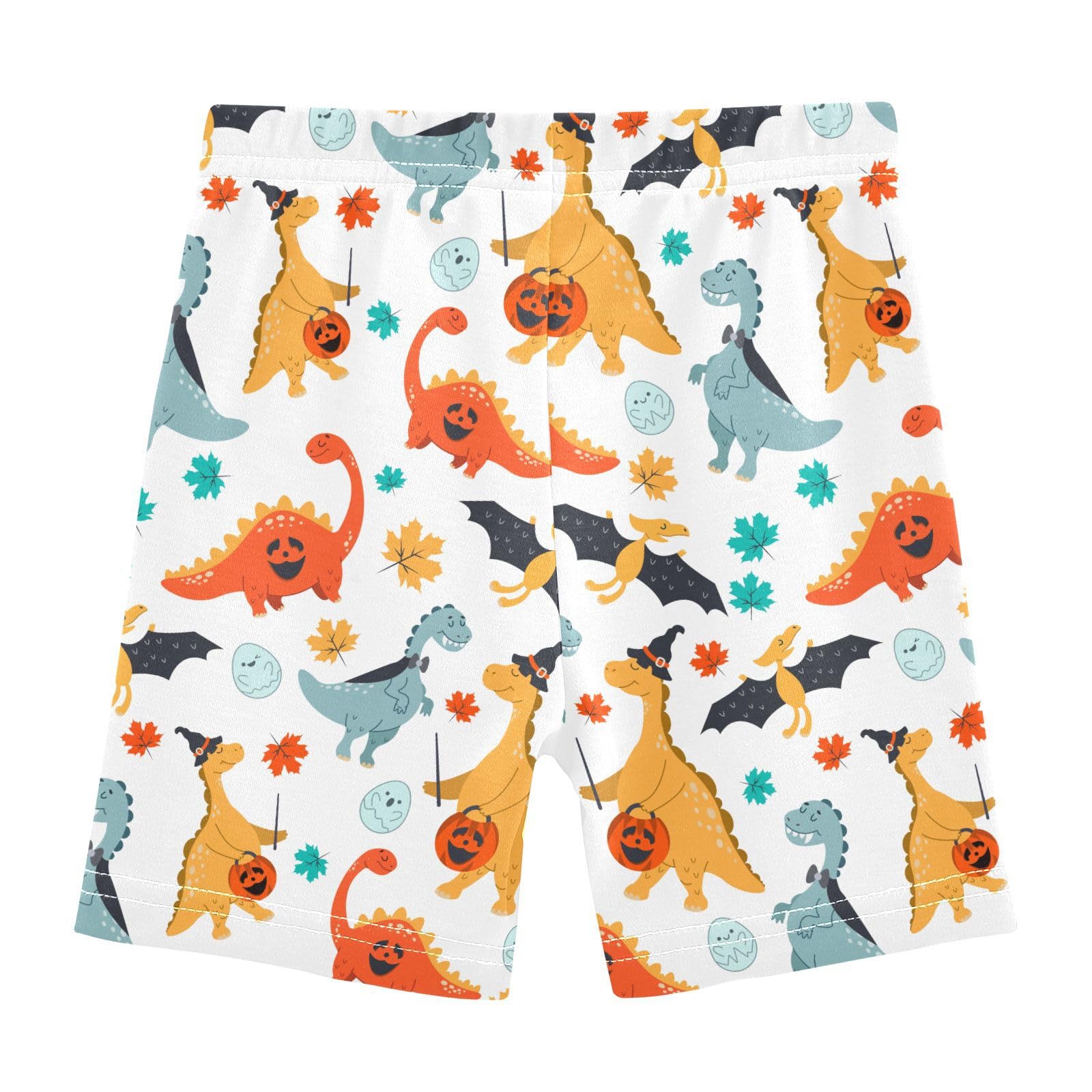 JHKKU Girls Cute Dinosaurs Halloween Shorts Cotton Cartwheel Bike Kids Biker Under Dress Dance Short Girl Clothes 8Y