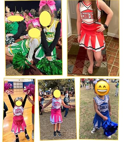 Doxrmuru Girls Cheerleader Costume Cheerleading Outfit For Halloween Party Birthday Gift  thumb #4