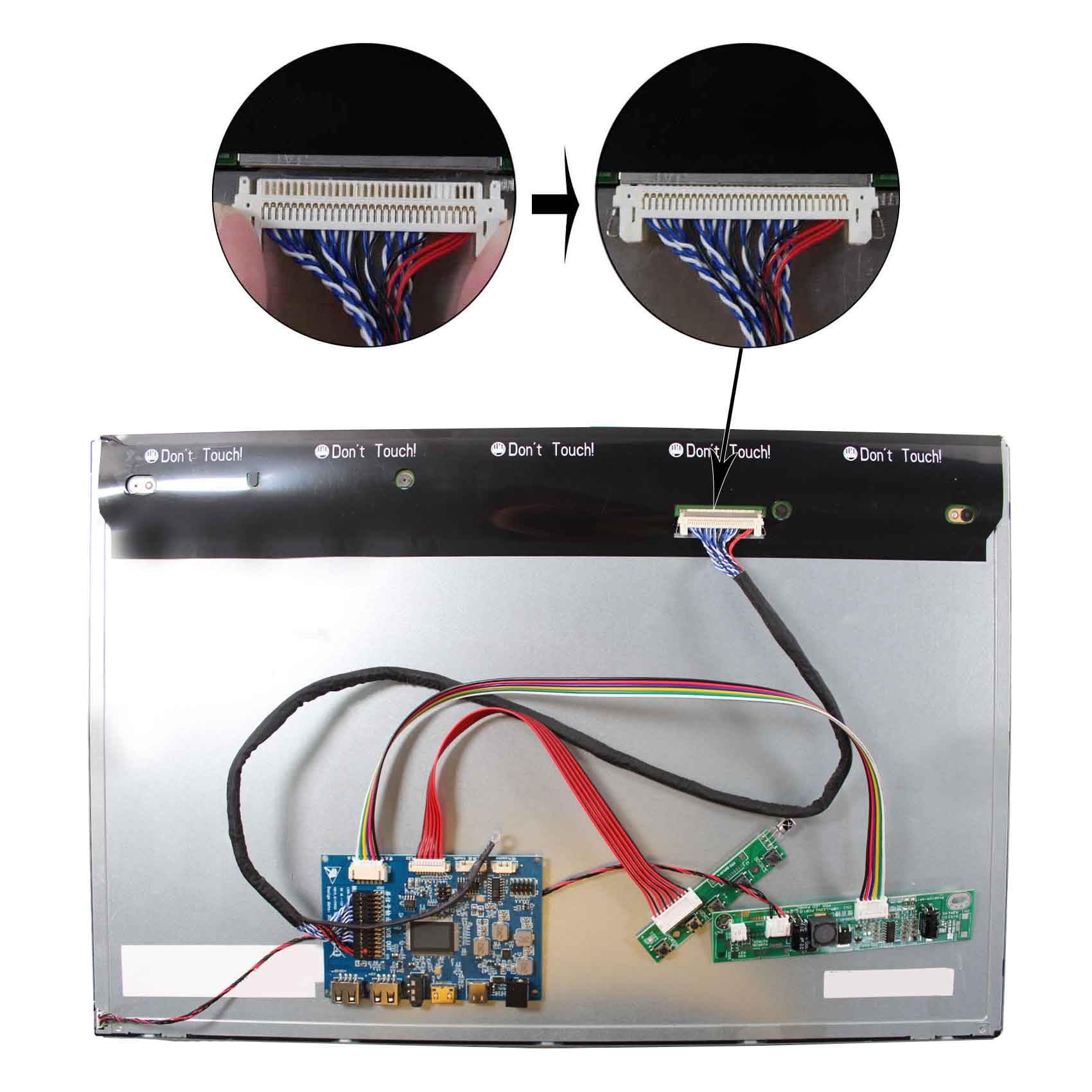 FanyiTek 19 inch M190CGE 1440X900 IPS LCD Screen and Type C USB Controller Board 30pin