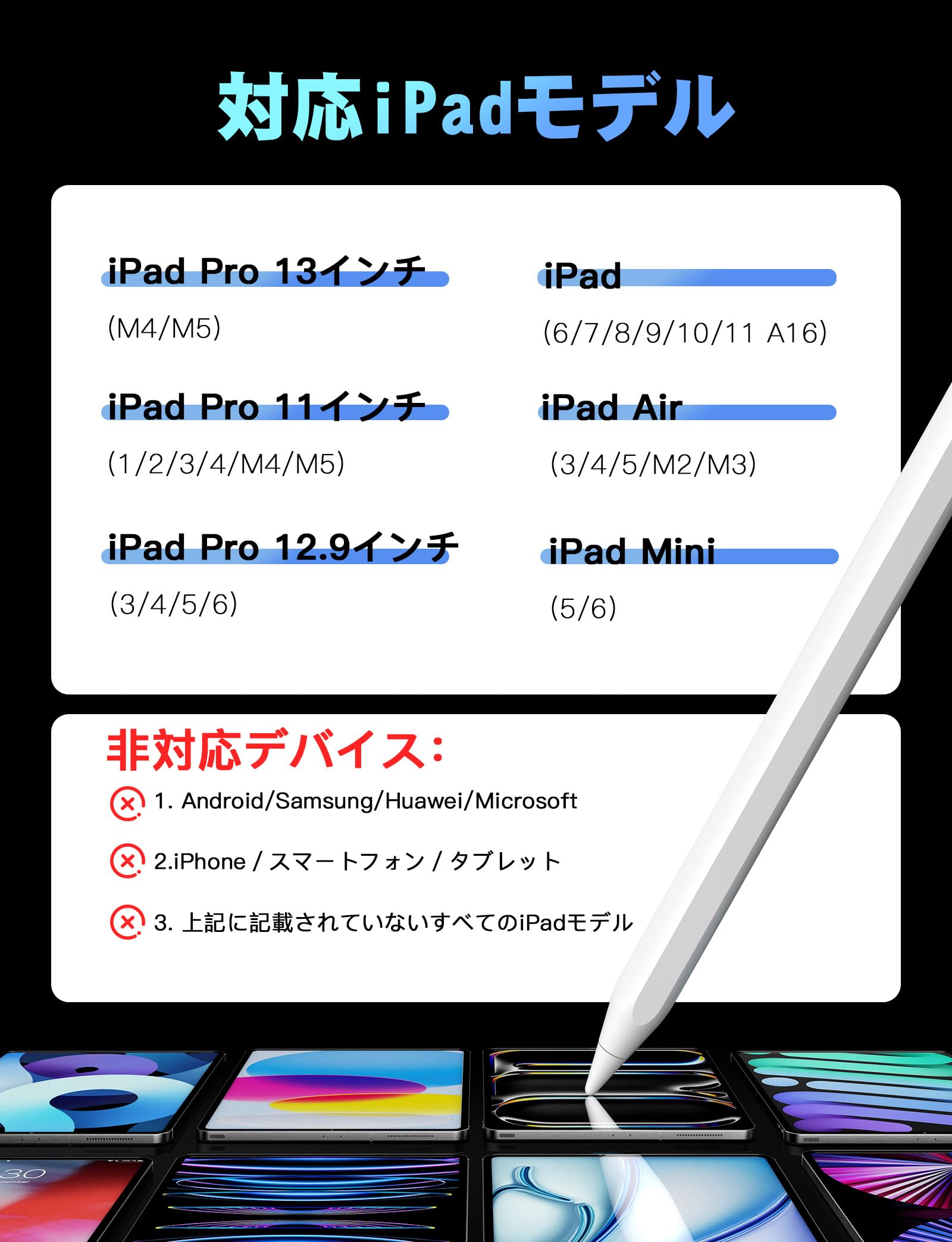 Amazon | MEKO iPad用ペン 13分急速充電 タッチペン バッテリー残量