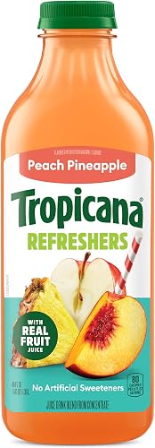 Tropicana Refreshers Peach Pineapple Juice Drink, 46 fl oz bottle